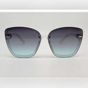 Vince Camuto VC907 Frost Clear Frame Grey to Green Lens Cat Eye Sunglasses (new)